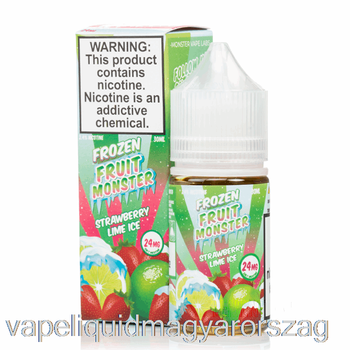 Jeges Eper Lime - Fagyasztott Gyümölcs Szörny Só - 30 Ml 24 Mg Vape Toll